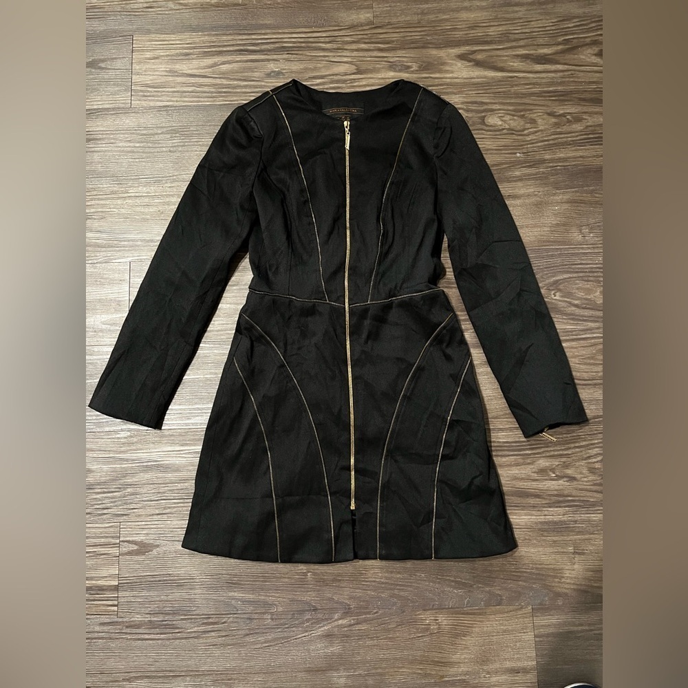 Maria Valentina black zipper dress xs